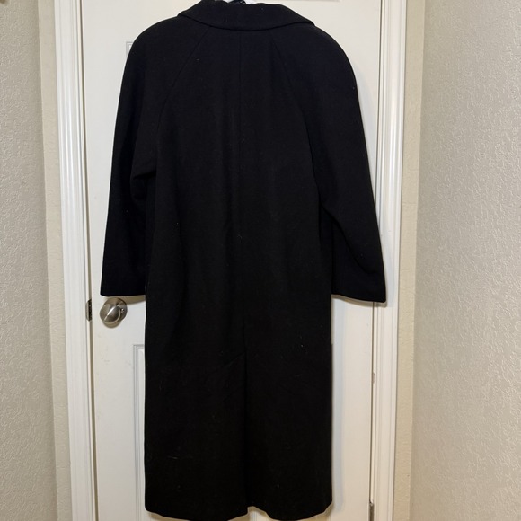 Donny Brook Black Wool Double Breasted Lined Trench Coat Womens 12P - Picture 2 of 12